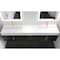 Castello Usa Amazon 84-inch Black Vanity Set with White Top and Gold Handles CB-MC-84BLK-GLD-2056-WH - alternate 4